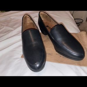 Shoes For Crews Womens Loafer Shoes Black Slip Resistant Leather Size  9.5